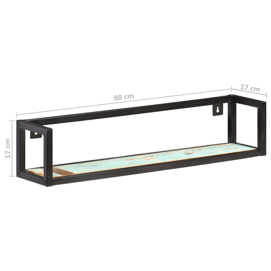 Wandschappen 2 st 80 cm massief gerecycled hout MeubelReus