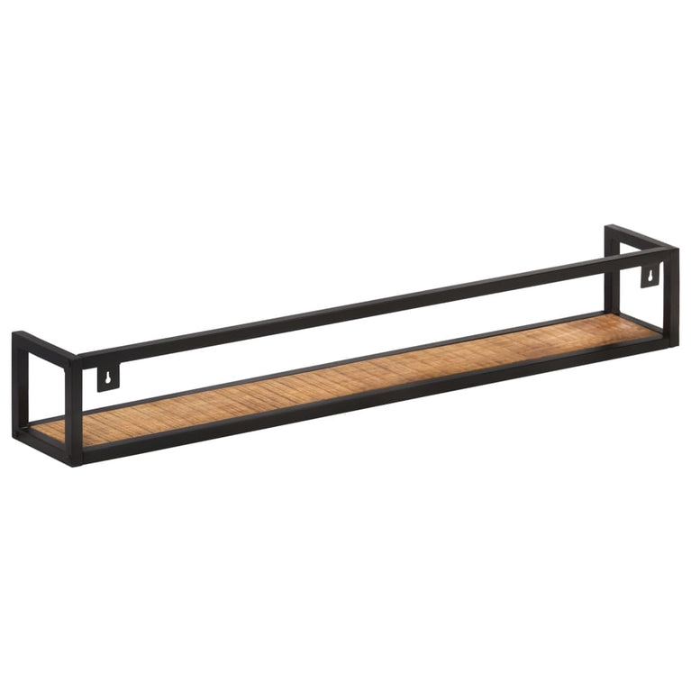Wandschappen 2 st 120 cm ruw mangohout MeubelReus