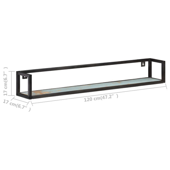 Wandschappen 2 st 120 cm massief gerecycled hout MeubelReus