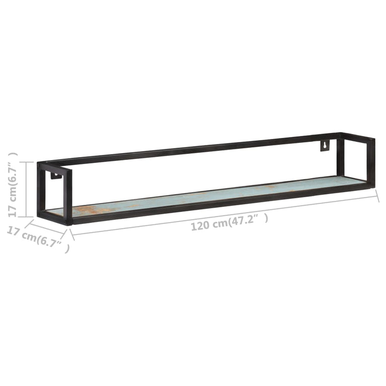 Wandschappen 2 st 120 cm massief gerecycled hout MeubelReus