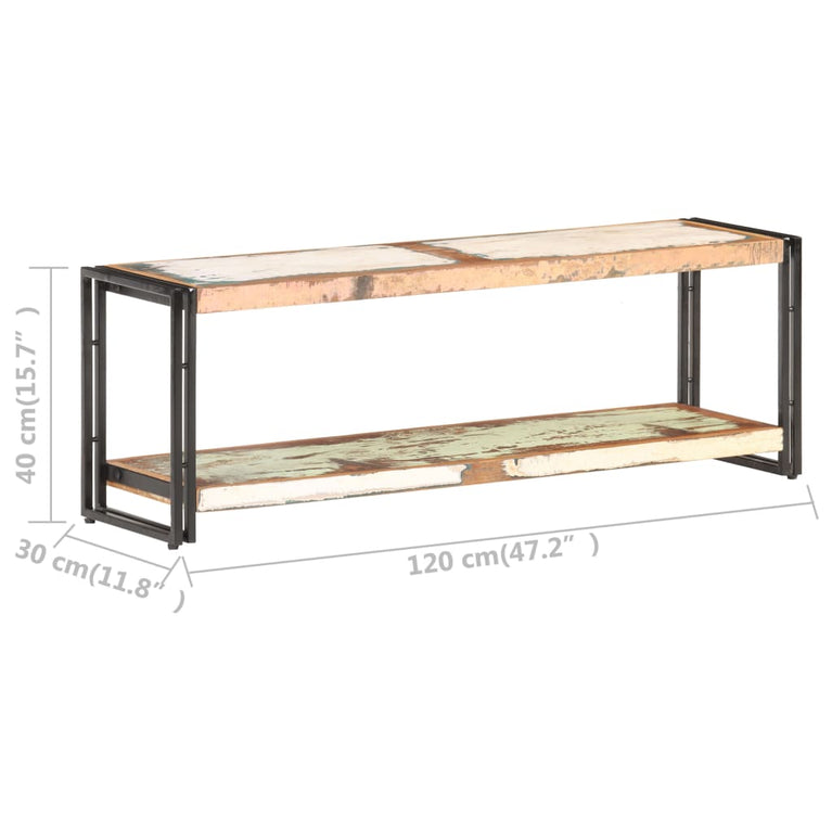 Tv-meubel 120x30x40 cm massief gerecycled hout MeubelReus