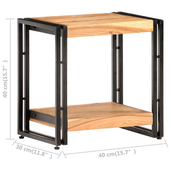 Bijzettafel 40x30x40 cm massief acaciahout MeubelReus
