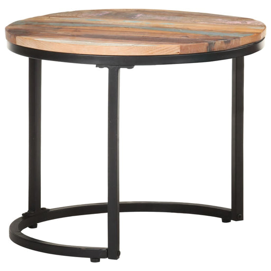 Bijzettafel 3 st massief gerecycled hout MeubelReus