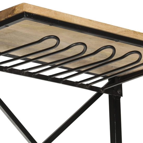 Wijnkast tractor 49x31x172 cm ruw mangohout wit MeubelReus