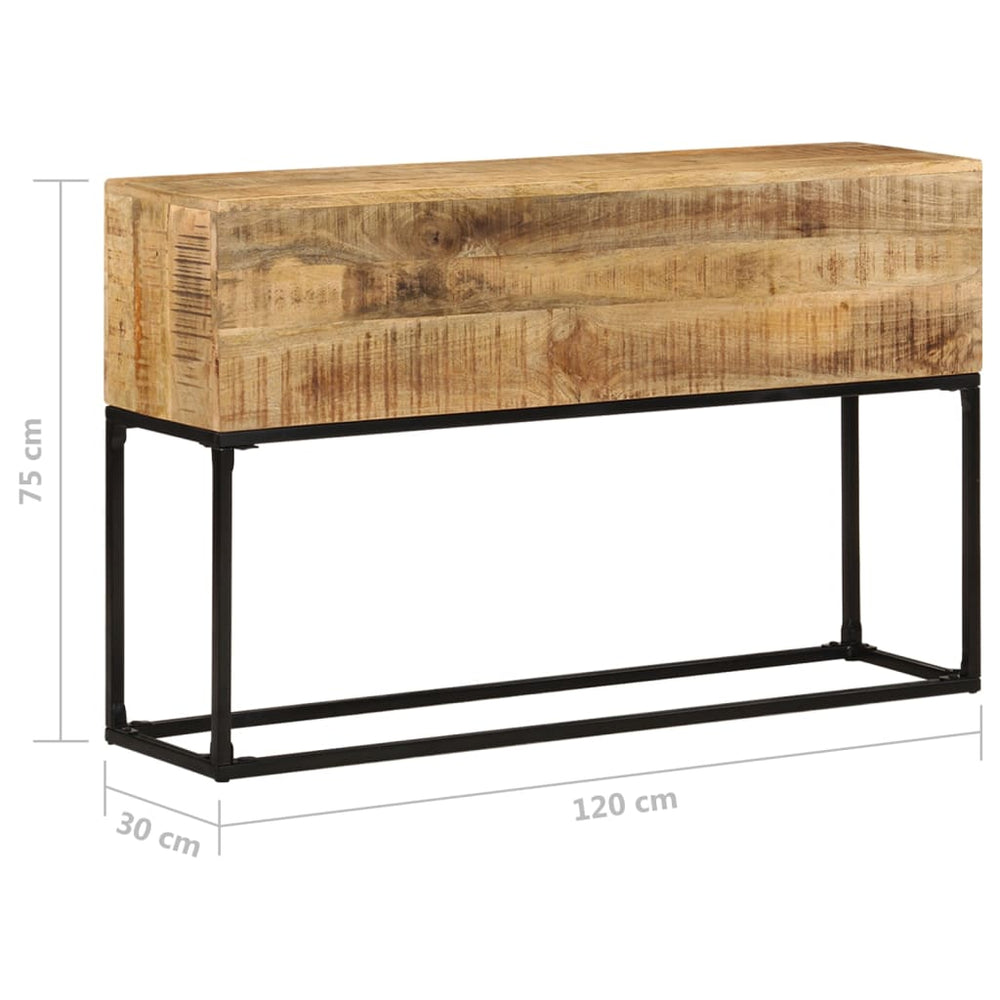Wandtafel 120x30x75 cm ruw mangohout MeubelReus