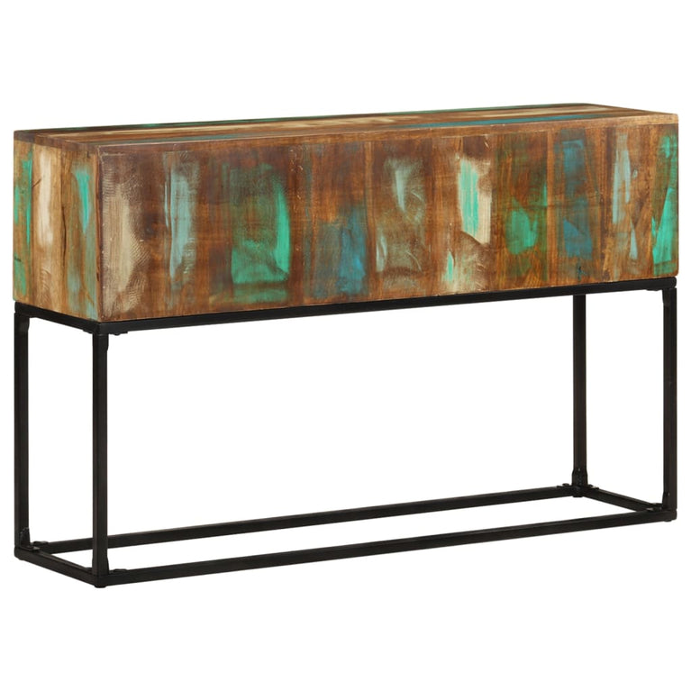Wandtafel 120x30x75 cm massief gerecycled hout MeubelReus