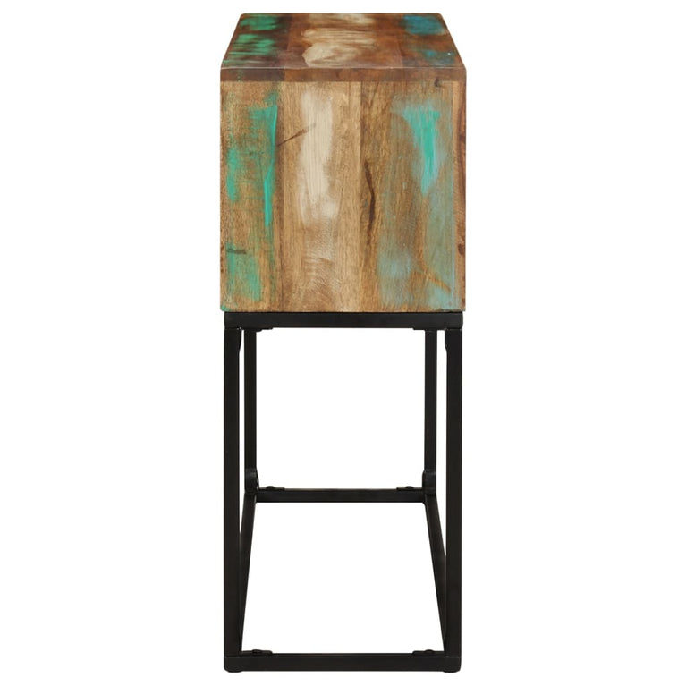 Wandtafel 120x30x75 cm massief gerecycled hout MeubelReus