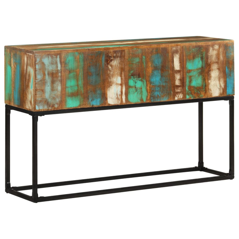 Wandtafel 120x30x75 cm massief gerecycled hout MeubelReus