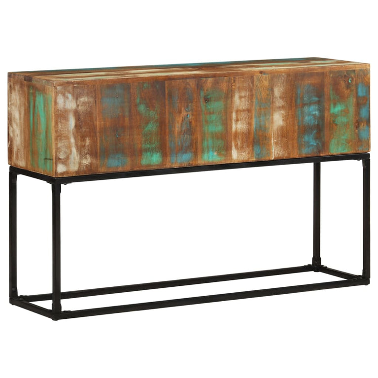 Wandtafel 120x30x75 cm massief gerecycled hout MeubelReus