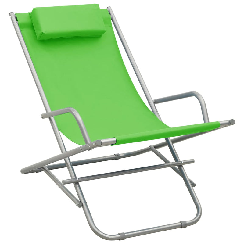 Klapstoelen 2 st staal groen MeubelReus
