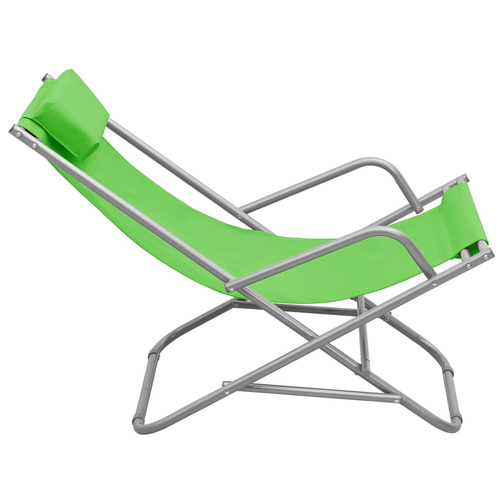 Klapstoelen 2 st staal groen MeubelReus