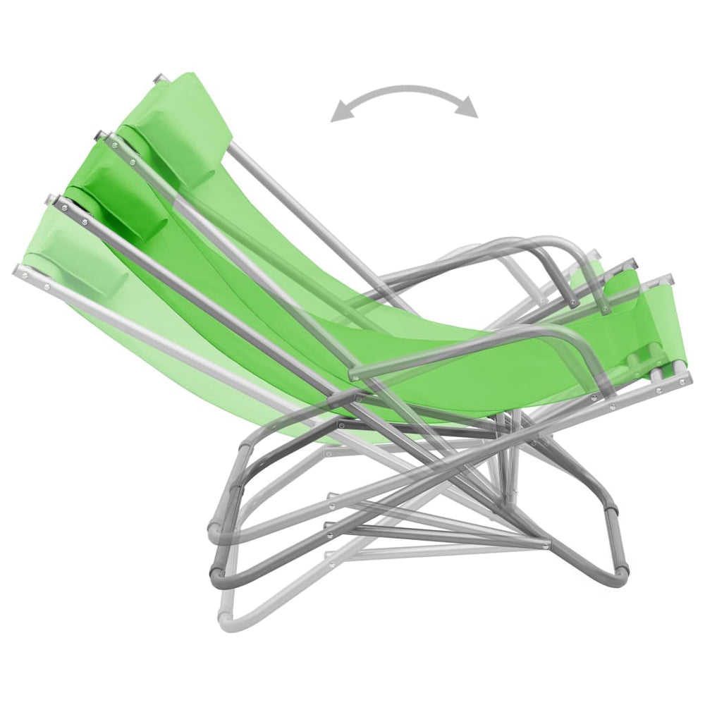 Klapstoelen 2 st staal groen MeubelReus