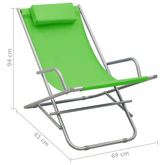 Klapstoelen 2 st staal groen MeubelReus