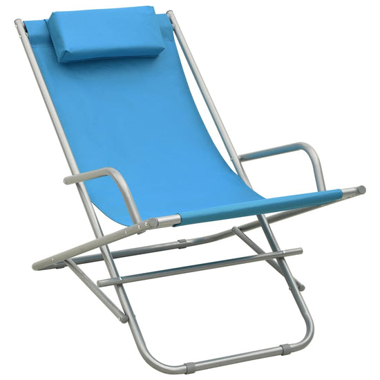 Klapstoelen 2 st staal blauw MeubelReus