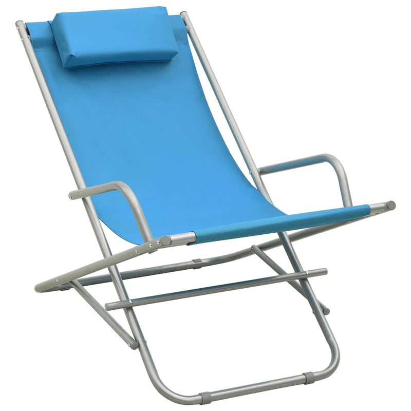 Klapstoelen 2 st staal blauw MeubelReus