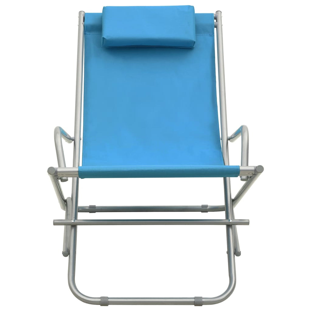 Klapstoelen 2 st staal blauw MeubelReus