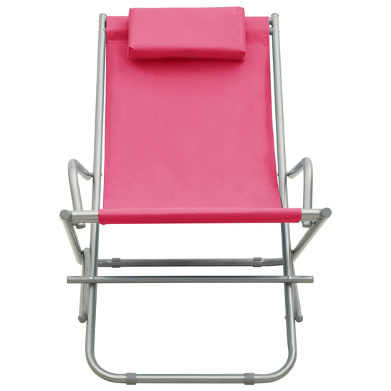 Klapstoelen 2 st staal roze MeubelReus