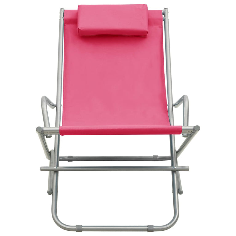 Klapstoelen 2 st staal roze MeubelReus