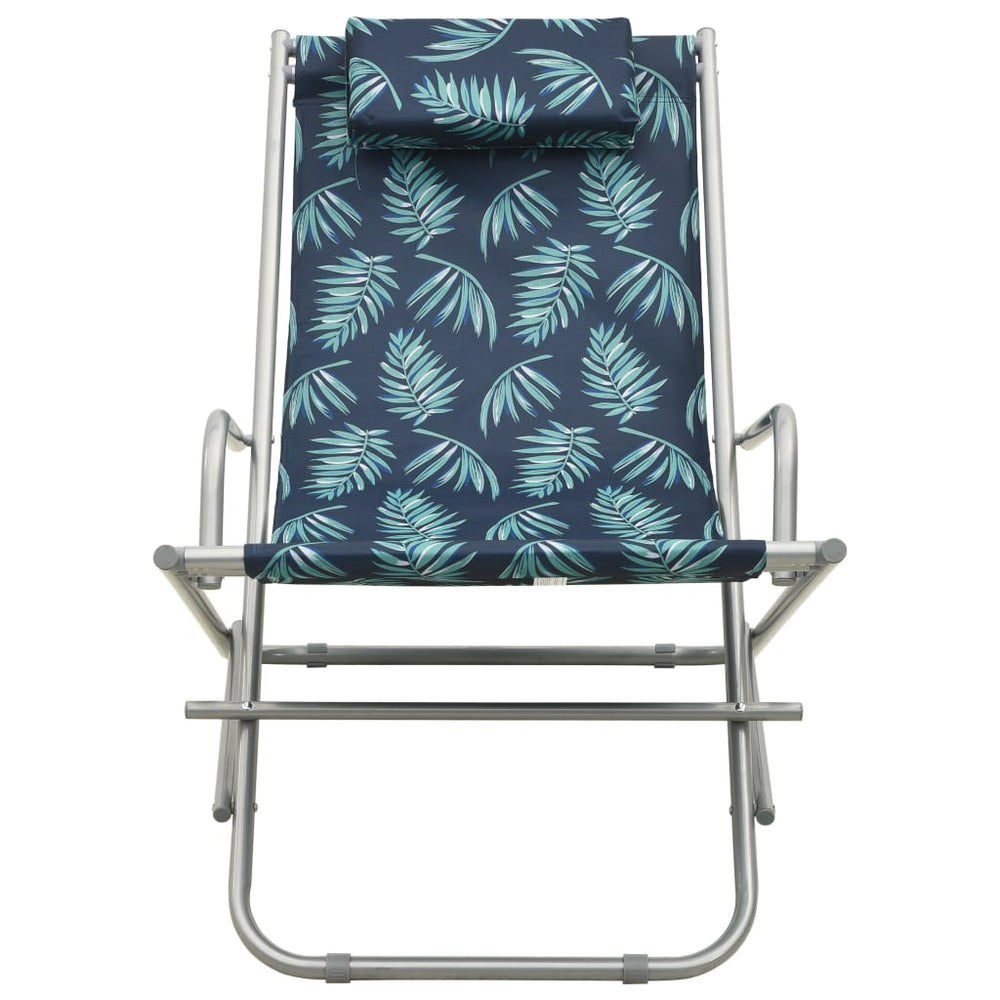 Klapstoelen 2 st staal bladpatroon MeubelReus