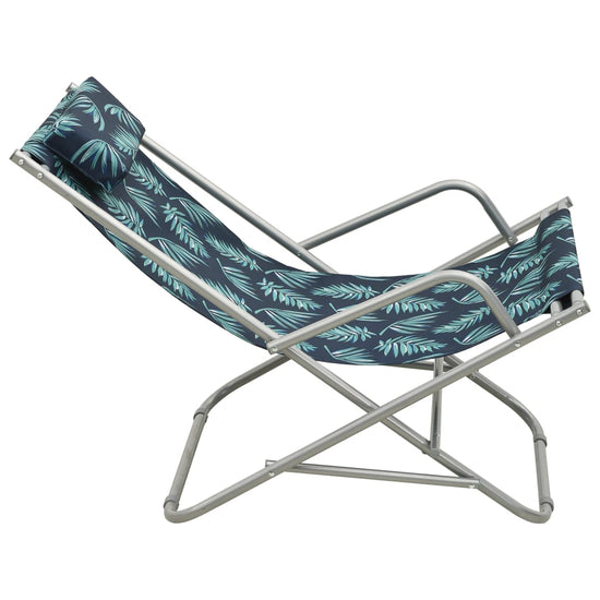 Klapstoelen 2 st staal bladpatroon MeubelReus