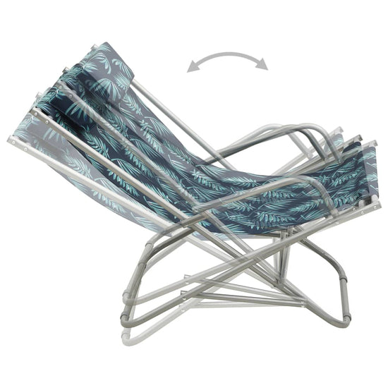 Klapstoelen 2 st staal bladpatroon MeubelReus