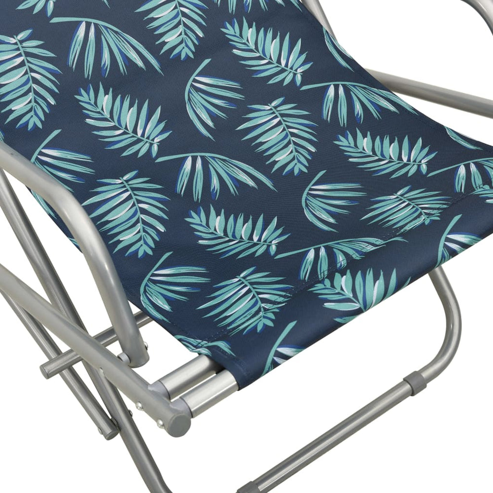 Klapstoelen 2 st staal bladpatroon MeubelReus