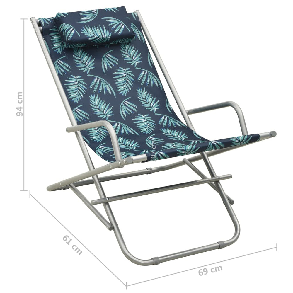 Klapstoelen 2 st staal bladpatroon MeubelReus