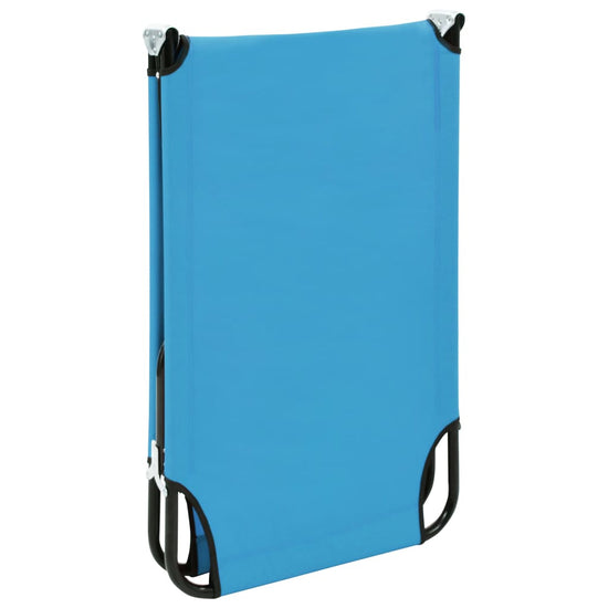 Ligbed inklapbaar staal turquoiseblauw MeubelReus