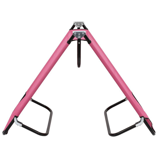 Ligbed inklapbaar staal roze MeubelReus