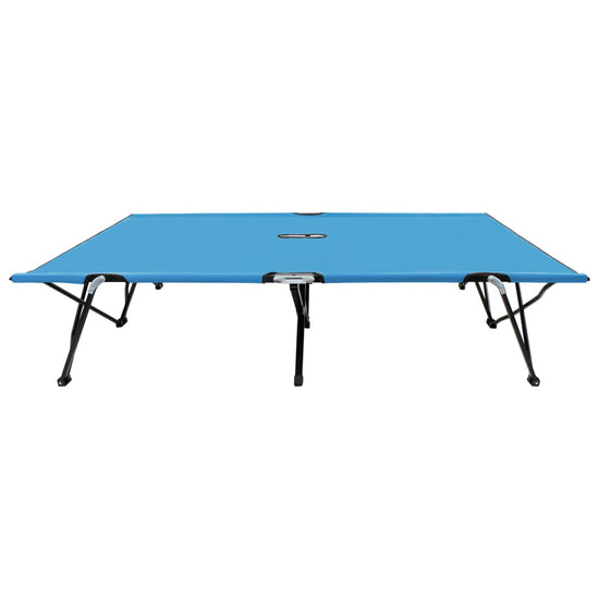 Ligbed 2-persoons inklapbaar staal blauw MeubelReus