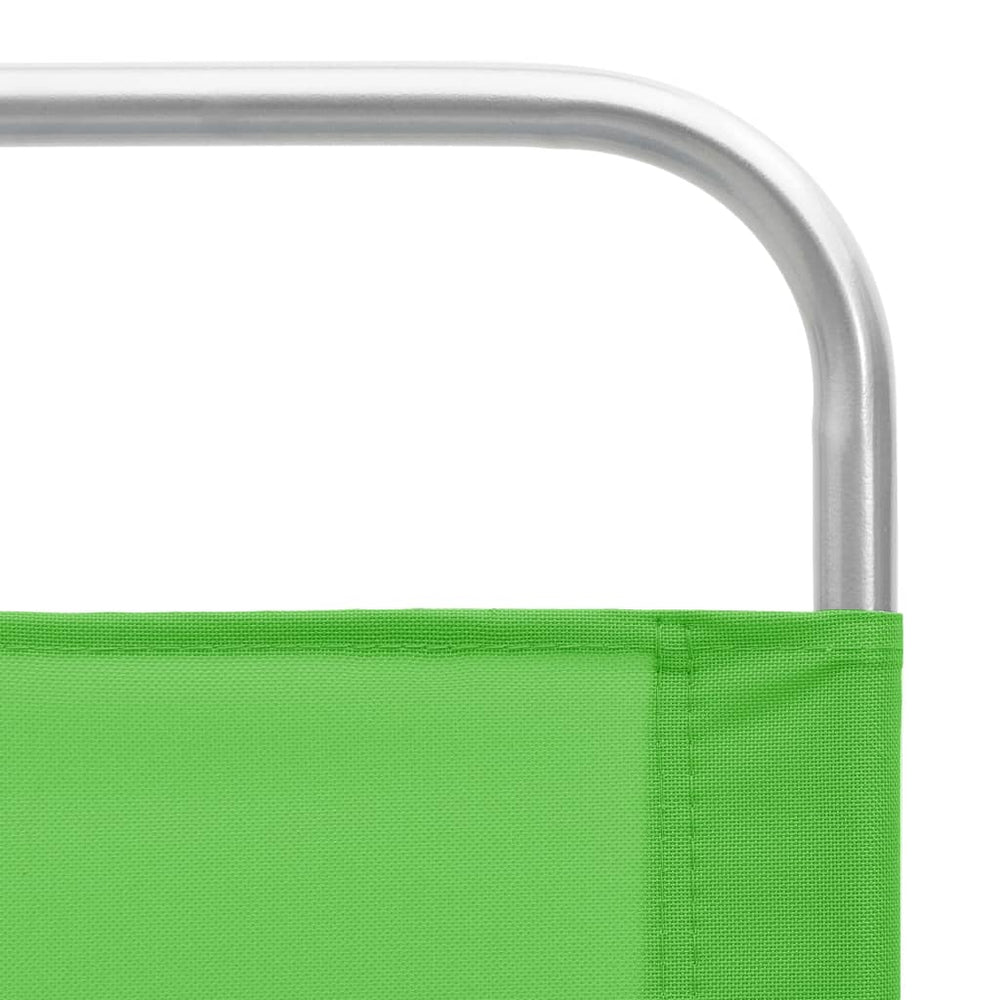 Strandstoelen 2 st inklapbaar stof groen MeubelReus