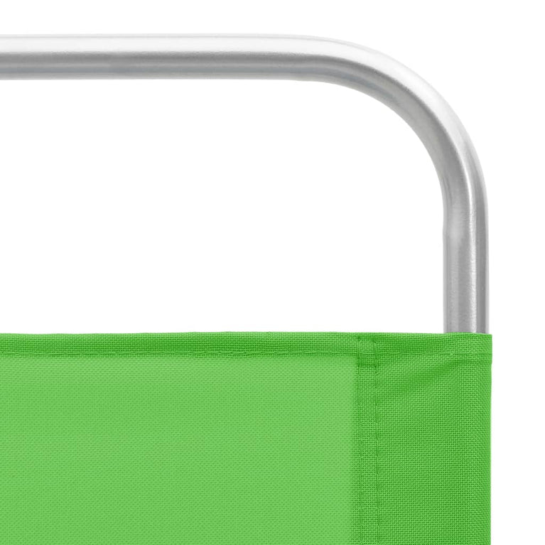 Strandstoelen 2 st inklapbaar stof groen MeubelReus