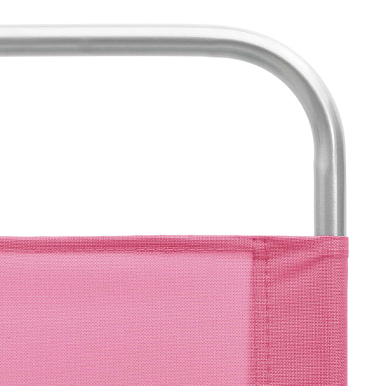 Strandstoelen 2 st inklapbaar stof roze MeubelReus