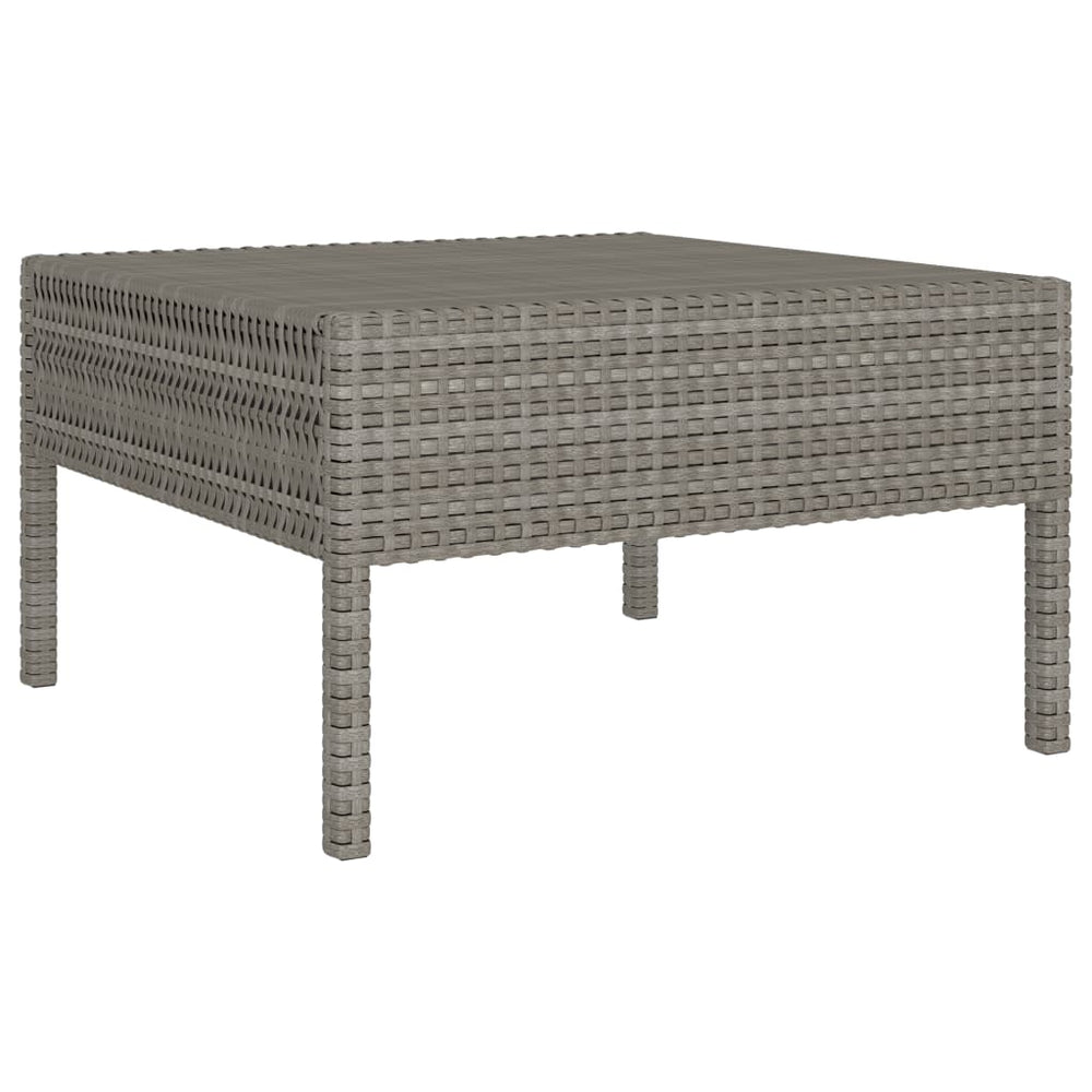 3-delige Loungeset met kussens poly rattan grijs MeubelReus