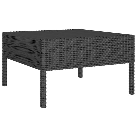 2-delige Loungeset met kussens poly rattan zwart MeubelReus