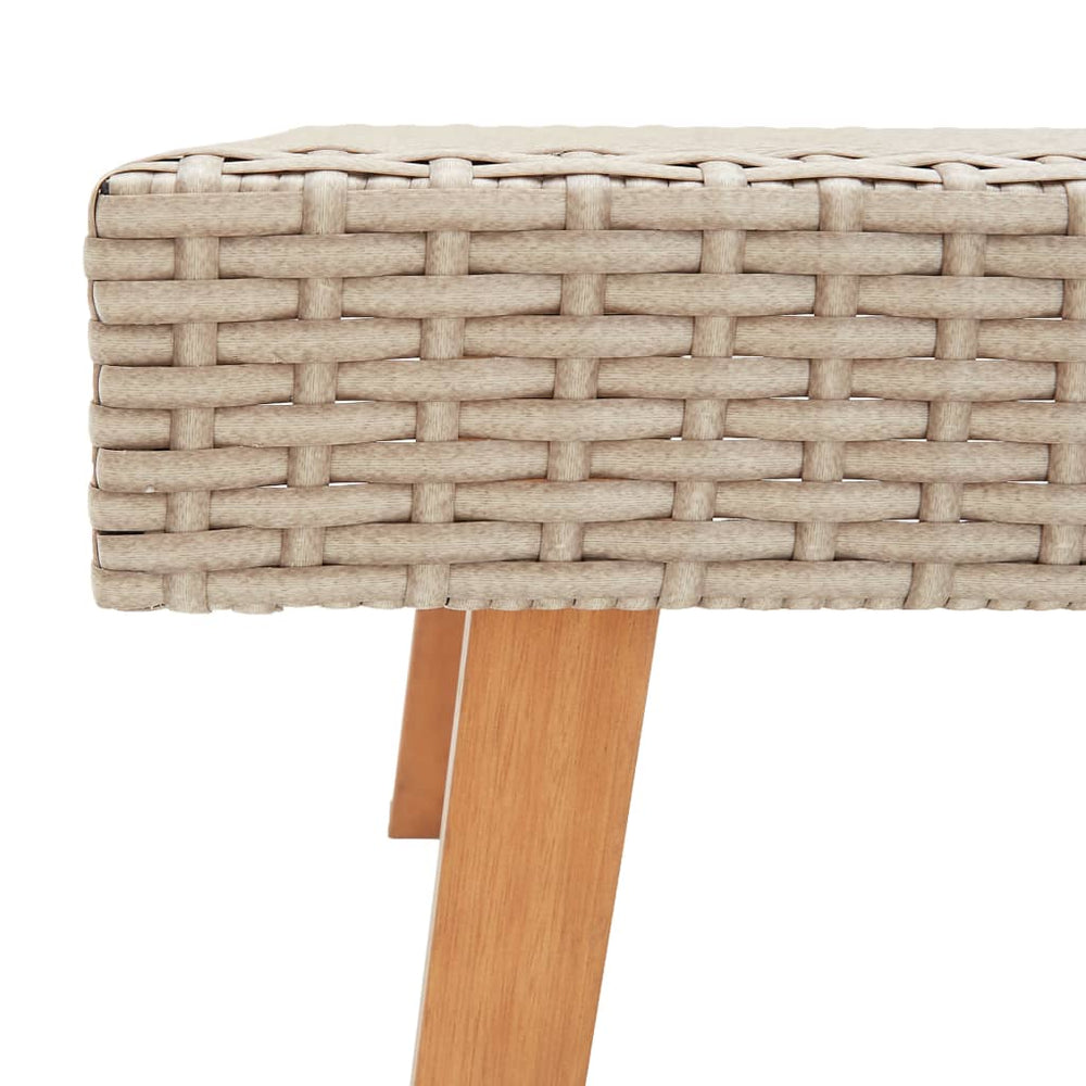 3-delige Loungeset met kussens poly rattan beige MeubelReus