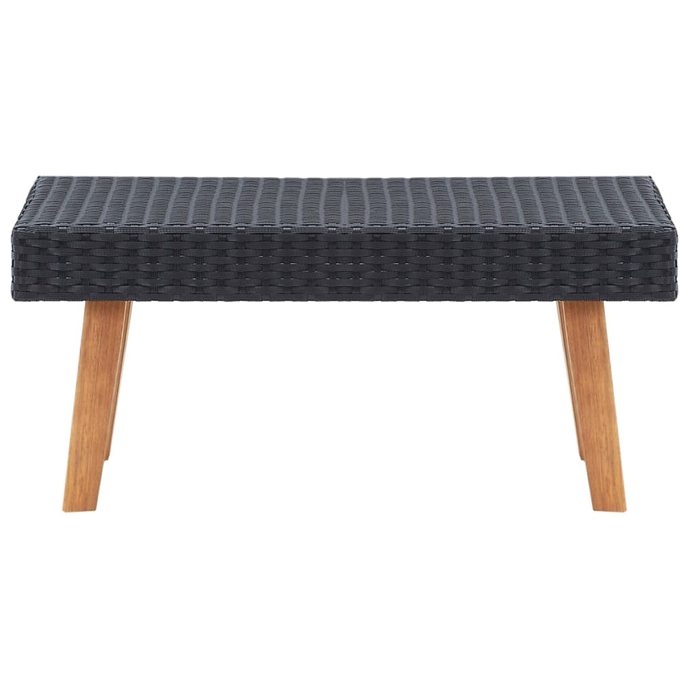 Tuintafel poly rattan zwart MeubelReus