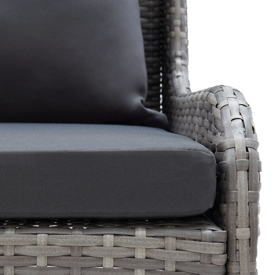 Tuinhoekbanken 2 st poly rattan grijs MeubelReus