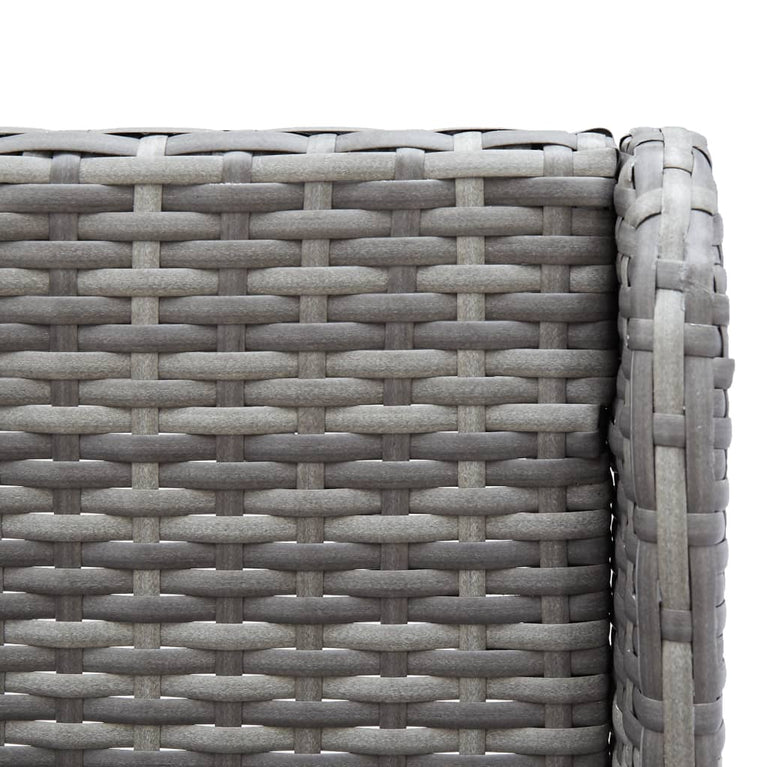 Tuinhoekbanken 2 st poly rattan grijs MeubelReus