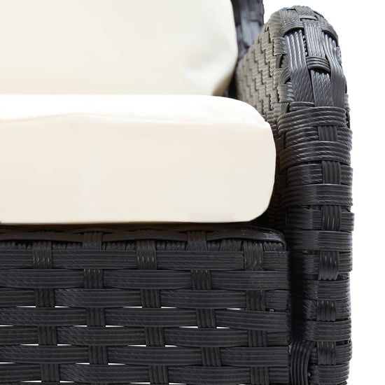 Tuinhoekbanken 2 st poly rattan zwart MeubelReus