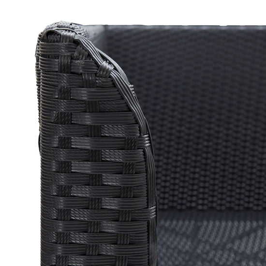 Tuinhoekbanken 2 st poly rattan zwart MeubelReus