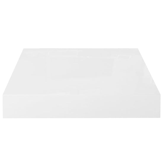Wandschappen zwevend 2 st 23x23,5x3,8 cm MDF hoogglans wit MeubelReus
