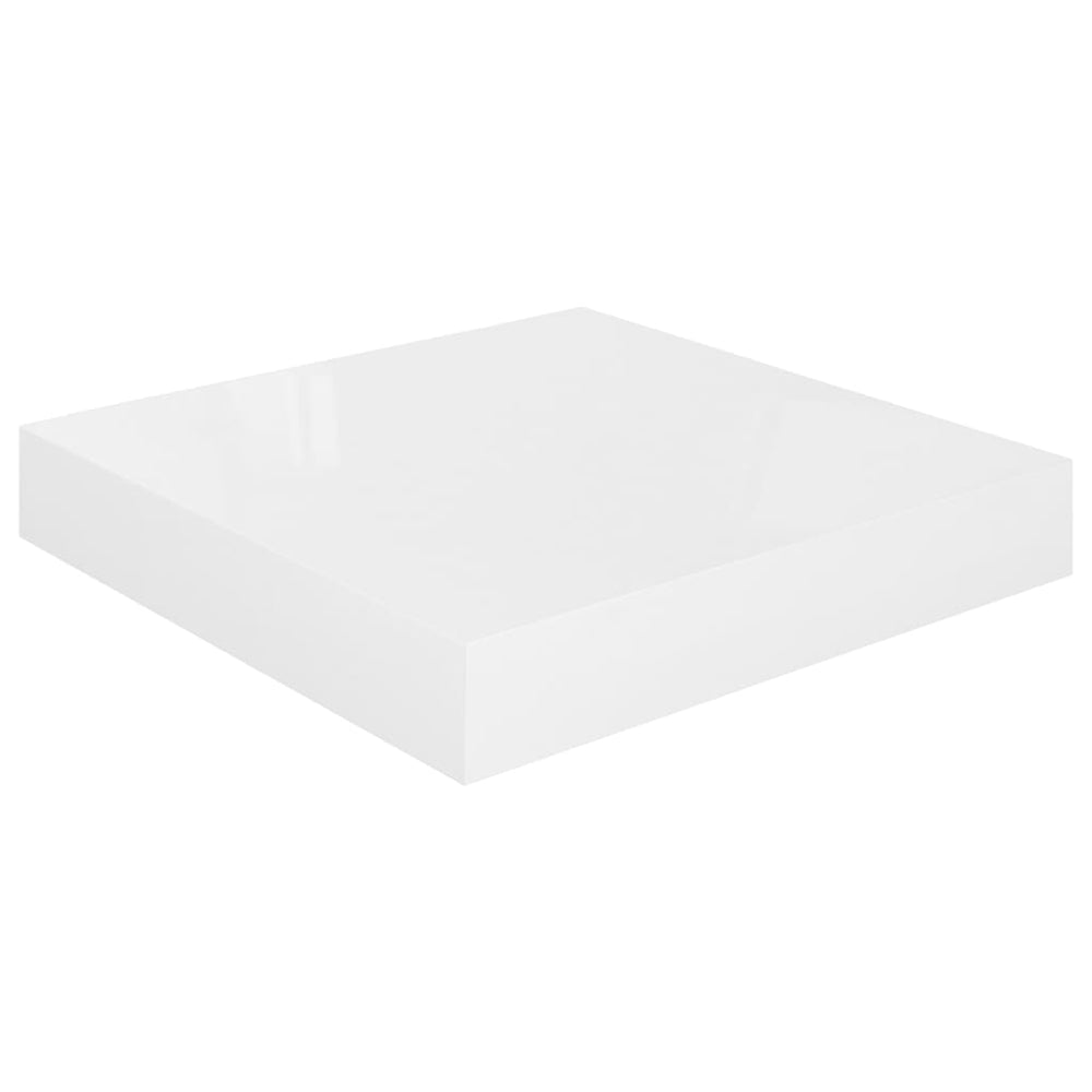 Wandschappen zwevend 4 st 23x23,5x3,8 cm MDF hoogglans wit MeubelReus