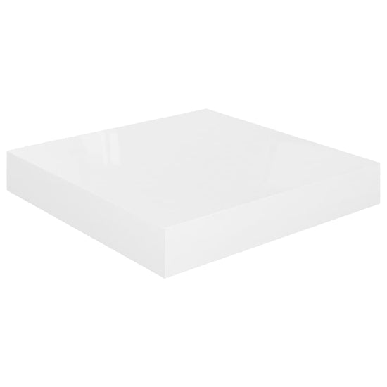 Wandschappen zwevend 4 st 23x23,5x3,8 cm MDF hoogglans wit MeubelReus