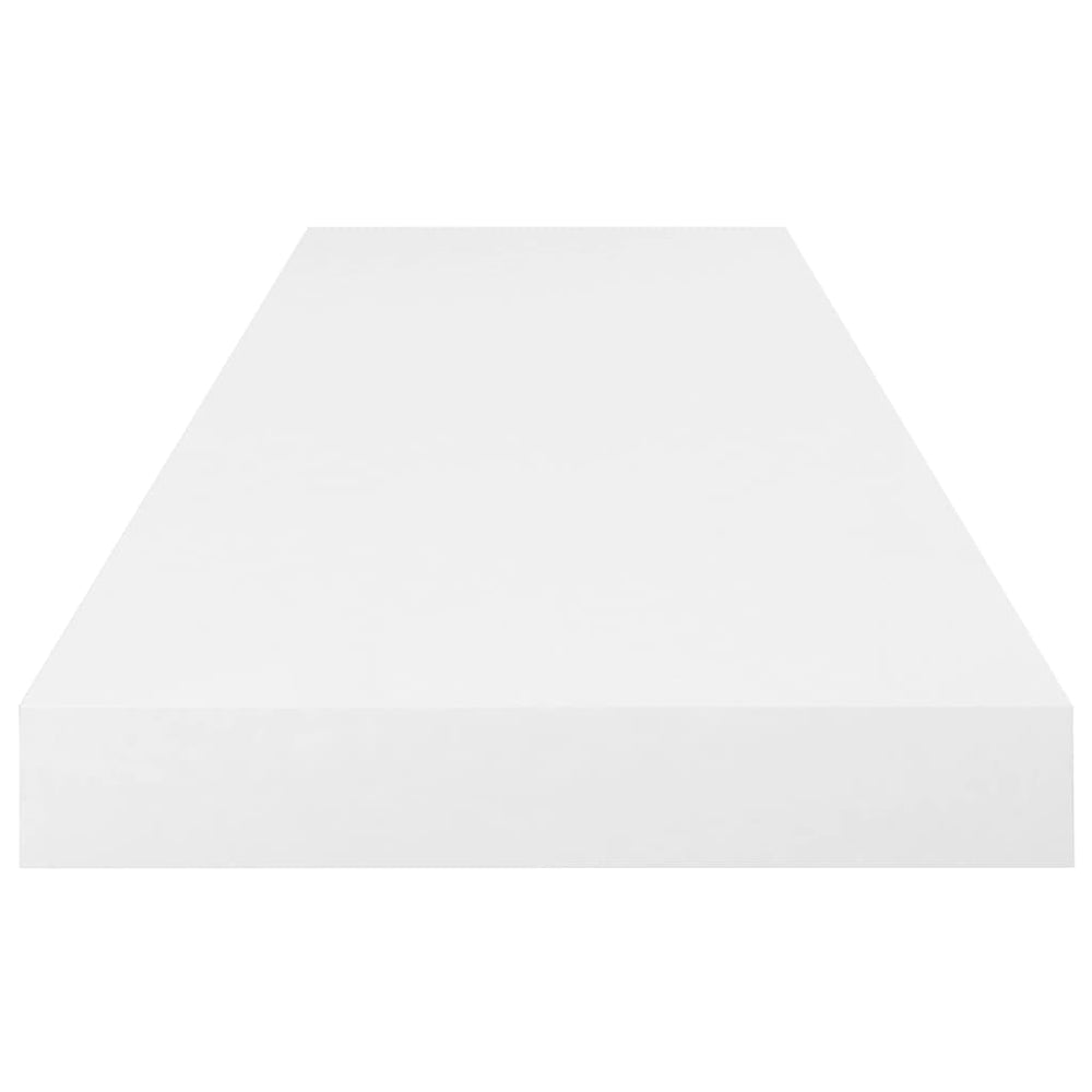 Wandschappen zwevend 2 st 80x23,5x3,8 cm MDF hoogglans wit MeubelReus