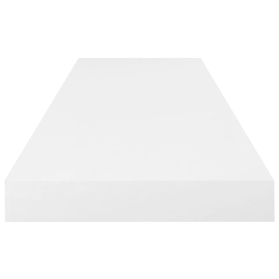 Wandschappen zwevend 2 st 80x23,5x3,8 cm MDF hoogglans wit MeubelReus