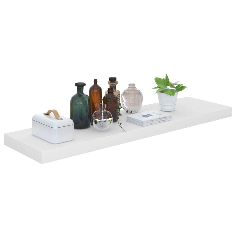 Wandschappen zwevend 4 st 90x23,5x3,8 cm MDF hoogglans wit MeubelReus