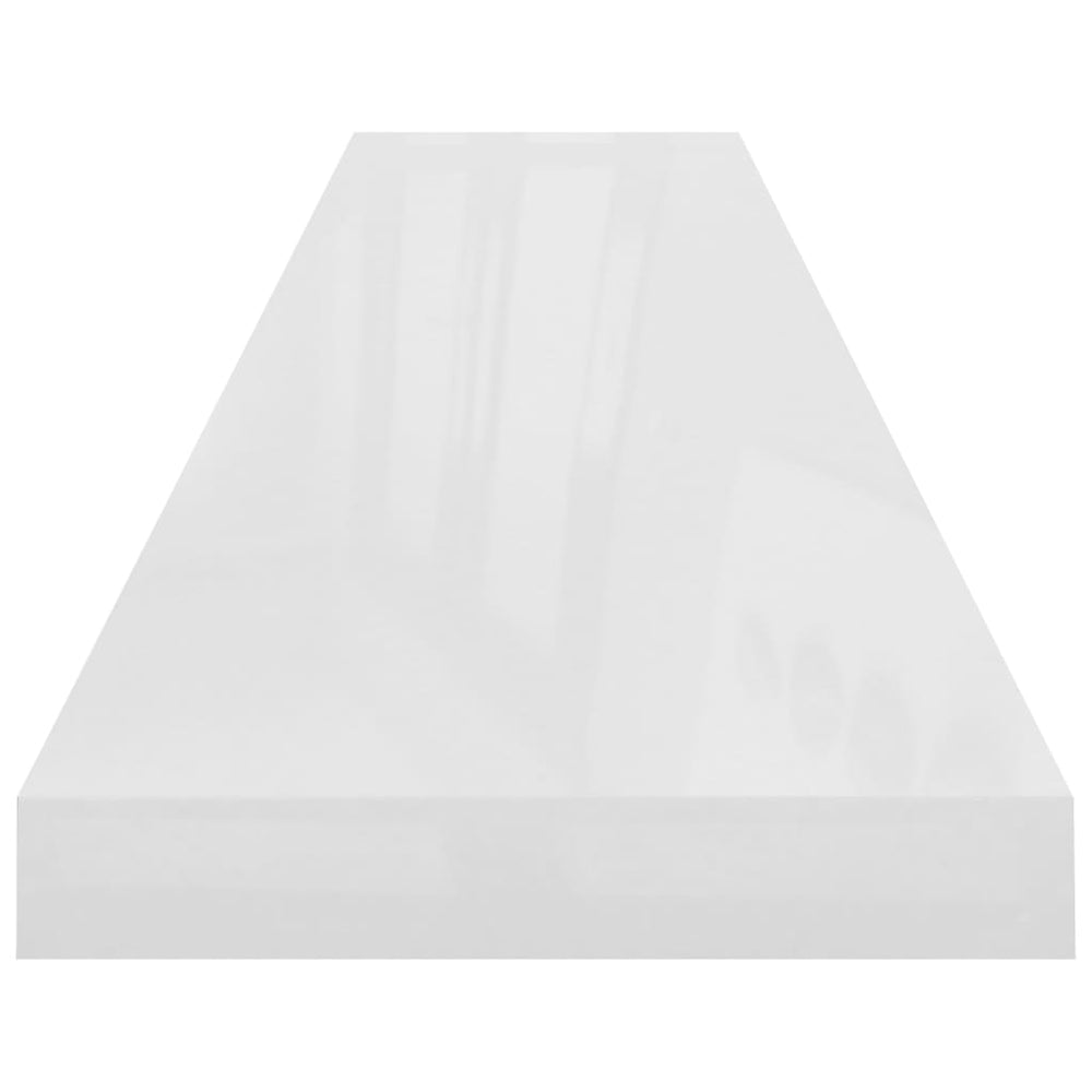 Wandschappen zwevend 4 st 120x23,5x3,8 cm MDF hoogglans wit MeubelReus