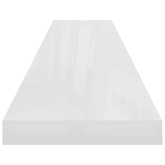 Wandschappen zwevend 4 st 120x23,5x3,8 cm MDF hoogglans wit MeubelReus