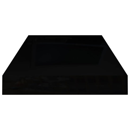 Wandschappen zwevend 4 st 50x23x3,8 cm MDF hoogglans zwart MeubelReus